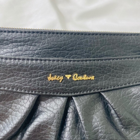 Juicy Couture black leather wristlet/ clutch - Picture 3 of 9
